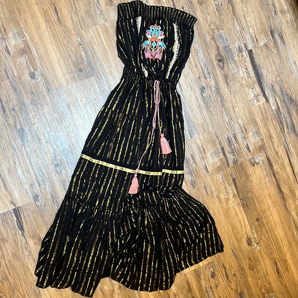 Bohemian strapless festive dress